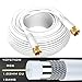 YOTETION 30 FT Coaxial Cable for Internet, TV, and More - Double-Shielded, Weatherproof RG6 Coax Cable with Connectors and Extension Coupler