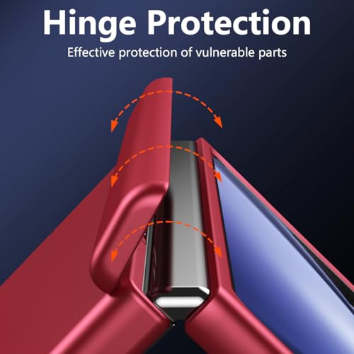 Étui Galaxy Z Fold 4 rouge avec protection charnière et support - 6