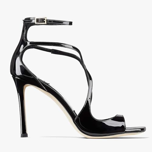 SHEMEE Women's Heeled Sandals Fashion Square Open Toe High Heels Ankle Strappy Buckled Sandals Party Dress Shoes2