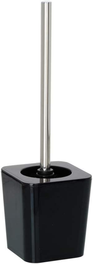 WENKO Candy Toilet Brush Set, 11.5 x 11.5 x 39 cm, Black
