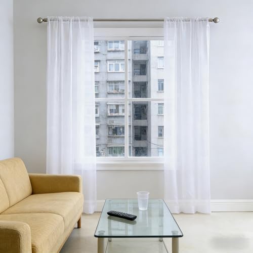 Cortinas translúcidas ventana sala para evitar reflejos incómodos de luz 2