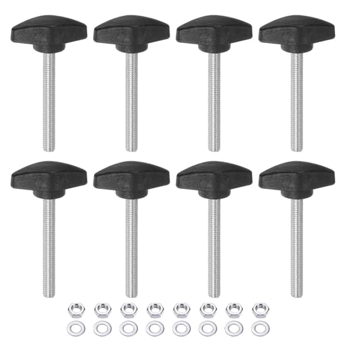 HARFINGTON �e�B�[�E�B���O�m�u 8�� M6 x 55mm ���[�g���˂� 36mm T�w�b�h �v���X�`�b�N�n���h�� �܂݃l�W �n���h�N�����v �˂��R�t���X�^�b�h�m�u �O���b�v �T���X�N�����[ �i�b�g���b�V���[�t�� �u���b�N