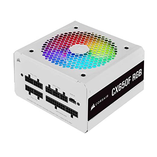 Fonte Corsair CX650F RGB - 650W, 80 Plus Bronze, Modular, Branco - CP-9020226-NA