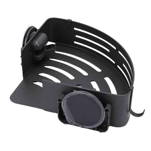 Étagère de douche d'angle à ventouse en aluminium gris - 3