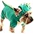 DELIFUR Dinosaur Dog Halloween Costume Pet Dino Hoodie for Small & Medium Dogs(Green,XS)