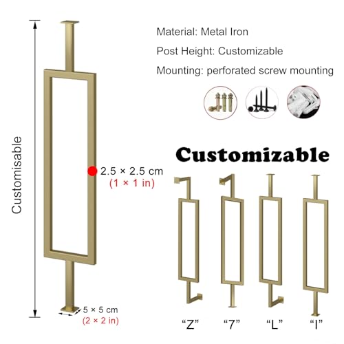 Columnas de barandilla blancas para separar ambientes con balaustres de metal suelo a techo 7