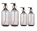 Produktbild Shampooflasche, Asudaro 4Stück Leer PET Lotionsflasche Duschgelflasche Seife Nachfüllbare Pumpflasche für ätherisches Öl Flüssigseife Duschgel Shampoo Massage-Öl 2pcs 300+ 2pcs 500ML Schwarz Gold