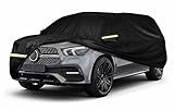 Car Cover Compatible with 2006-2025 Mercedes Benz ML/GLE Class 230 250 280 300 320 350,6-Layers 210T Windproof All Weather Waterproof UV Sun Protection Snow Dust Storm Resistant with Straps Outdoor Co