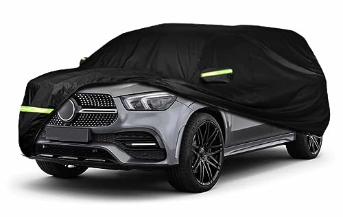 Car Cover Compatible with 2006-2025 Mercedes Benz ML/GLE Class 230 250 280 300 320 350,6-Layers 210T Windproof All Weather Waterproof UV Sun Protection Snow Dust Storm Resistant with Straps Outdoor Co