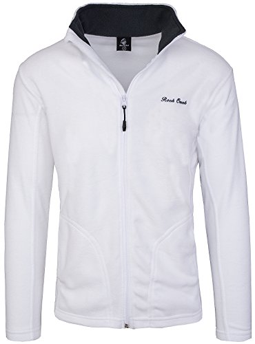 Rock Creek Herren Fleecejacke Sweatjacke Herrenjacke Übergangsjacke H-139 [White XXL]