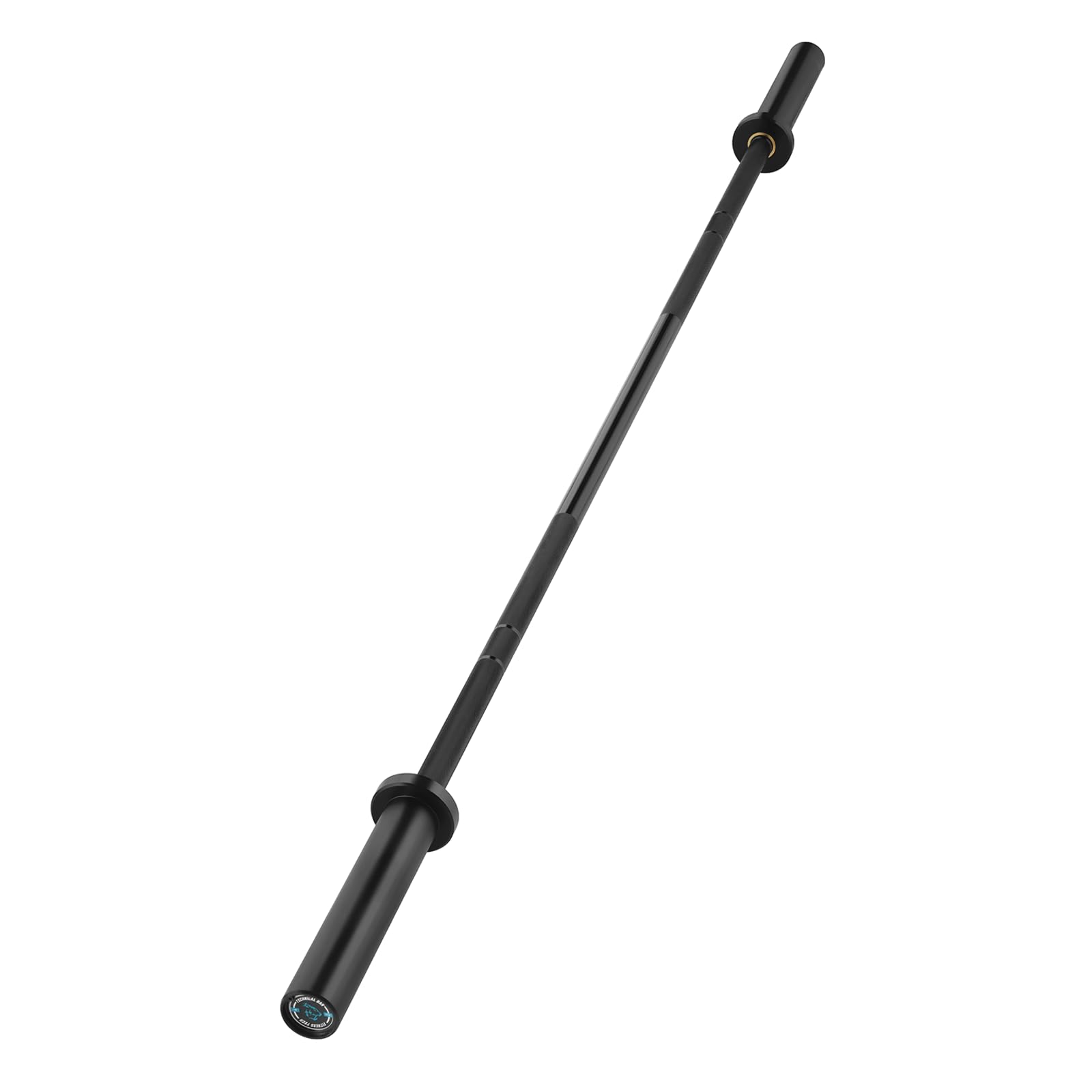 Barra Técnica Olímpica Negra 1.8m · 50mm · 2 Rodamientos · Aluminio Ligero 45kg | Fitness Tech