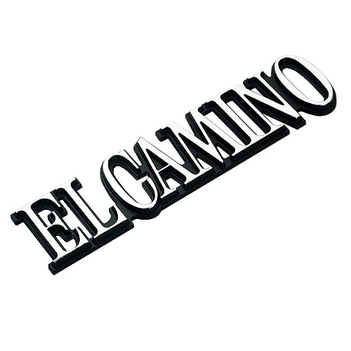 Image of 2Pcs Fit for 1978-1987 El Camino Quarter Panel Emblem 3D Badge Nameplate Letter Replacement for El Camino (Silver)