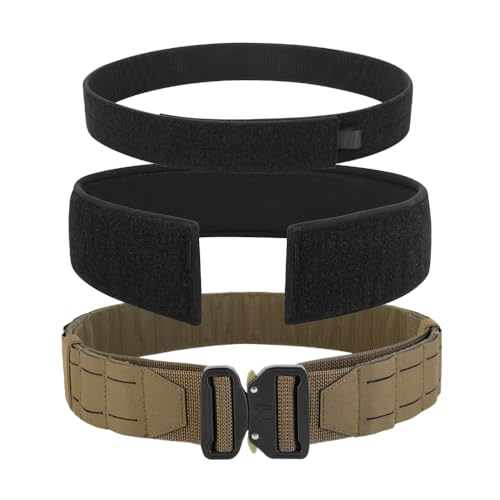 KRYDEX Tactical Battle Belt 2 Inch Quick Release MOLLE Range Belt with Inner Belt and Padded Anti-Slip Pad Inner (Upgraded Belt CB,S) by KRYDEX - Used condition - US$30.48