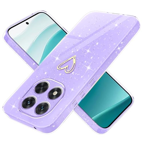 Custodia Per Xiaomi Redmi Note 14 Pro 5G | Cover In Silicone Con Glitter E Bordi Elettroplaccati | Viola Gradiente - 2
