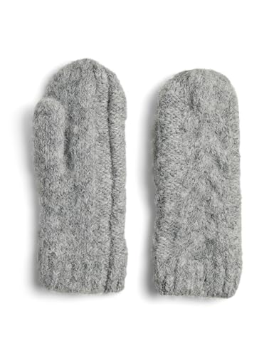 PIECES Pcnambi Mittens BC Muffole, Chiaro Grigio Melange, Taglia Unica Donna