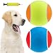 Dog Toy Ball for Pet Training/Playing/Chewing, Non-Toxic Soft Rubber Tooth Cleaning Toys, 2.8" Pack of 2