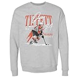 500 LEVEL Owen Tippett Crewneck Sweatshirt - Owen Tippett Philadelphia Player Name WHT (Heather Gray, Medium)