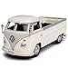 Cararama Volkwagen T1 Pritsche Pick-Up Weiss Grau Transporter Samba Bully Bus 1950-1967 1/43 Modell Auto