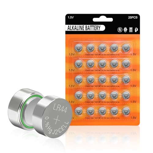 kunying AG13 LR44 Batteries 25 Pack &ndash; 1.5V Alkaline Button Coin Cell for Watches, Calculators...