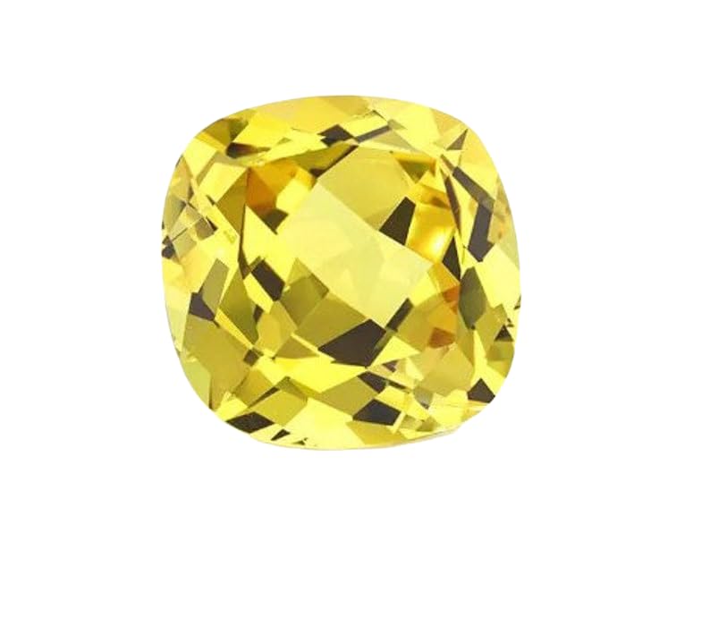 Saphir jaune naturel pierre précieuse 5x5mm bague pendentif collier