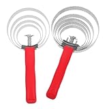 iplusmile 2 piezas Cepillo Doble Cara Acero Inoxidable para Cuidado Equino con Mango Ergonómico Peine Reversible para Limpieza y Rascado de Caballos Ovejas y Ganado