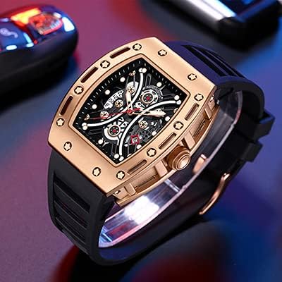 MF MINI FOCUS Watch for Men Wristwatch Fashion Hollow Big Dial Luminous Waterproof Sport Analog Quartz Business Mens Watches Black Silicon Strap Dress Watch - Image 2