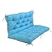 2 3 Sietne Poduszki Z Krzesłem Z Krawatami - Poduszka Do Siedzenia W Ogrodzie Ogrodowym Meble Na Patio - Poduszki Na ławkę Na Zewnątrz Z Oparciem-100 * 100 * 10CM-blue