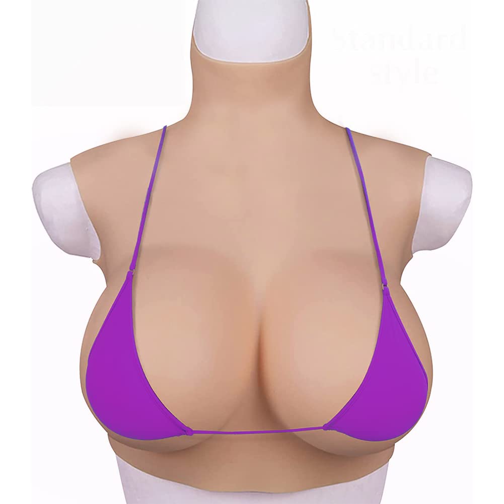 Wxlpcgo Color2 Realistic Silicone Breastplate Artifical Fake Breast For Crossdressers Transgender Cosplay Drag Queen Mastectomy(Size:g Cup,Color:color2)