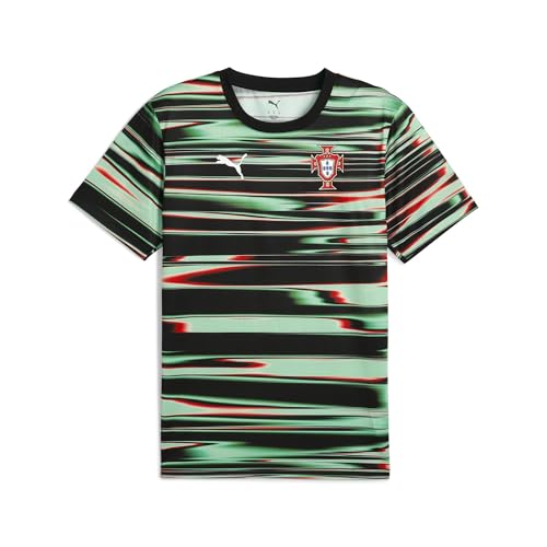 PUMA T-shirt pré-match Portugal 2025 pour homme, noir/blanc, M