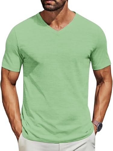 3/5 Pack Mens T Shirt Short Sleeve V-Neck Soft Fitted Tees S - 5XL Fresh Classic Tshirts2