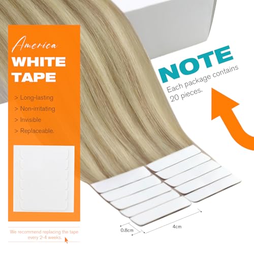 Image of Sunny Hair Tape in Hair Extensions Human Hair Highlight for Date Night
