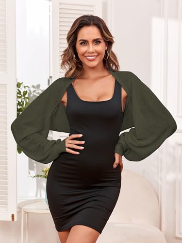 Image of ZAFUL Women's Sheer Shrug Y2K Long Sleeve Cardigans 2026 Irregular Tie Front Bolera