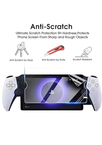 WardSan [2 Pieces for Sony Playstation PS5 Portal - Full 3D Hydrogel Screen Protector Films, Transparent/Green - Image 3