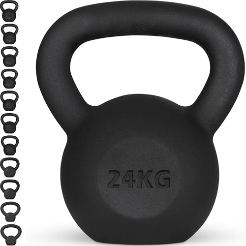 Senshi Japan Cast Iron Kettlebell Cardio Home & Functional Training Muscle Building (24KG)