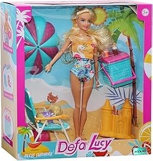 Beach Doll Set with Accessories, Summer Holiday Play Theme, Ages 3+