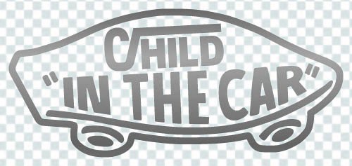 ステッカータウン CHILD IN CAR チャイルドインカー A シルバー