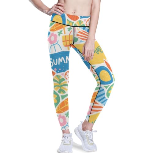 Leggings de yoga de cintura alta de verano con levantamiento de glúteos