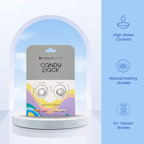Image of Aquacolor Misty Gray Candy Pack Zero Power Colored Lenses (2 Lens /Box)