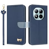GOKEN Cover In Pelle Con Portafoglio Per Motorola Edge 40 – Custodia Magnetica A Libro Con 3 Slot Carte, Portamonete E Supporto Per Video – Colore Bianco