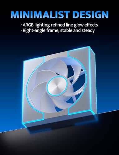Image of darkFlash 3-Pack 120mm PC Case Fans, PWM ARGB Sync, Addressable RGB Cooling Fans for Computer Case & High Airflow Reverse(DM8R LINE, White)