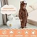 BETTERFUN Unisex Baby Bear Hooded Romper Jumpsuit Toddler Infant Plush Halloween Outfits 6-12 Months, Brown
