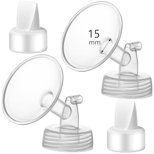 Image of Momstouch 15mm Flange and Duckbill Valve Compatible with Spectra S1 S2 9 Plus Breastpump Replacement to Spectra Pump Parts, Not Original, Replace Accessories.