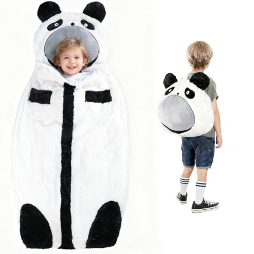 Schlafsack Kinder 178 x 88 cm Faltbare Kinderschlafsack mit Kissen