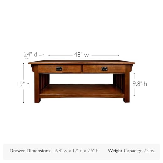 Leick Home Mission Coffee Table with Storage