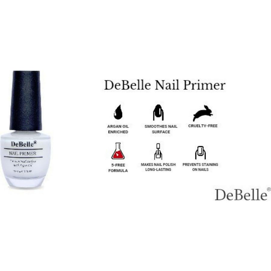 DeBelle Shiny Finish Nail Care Nail Polish | Transparent| Enriched With Argan Oil| 15Ml (Shiny Nail Primer) 3
