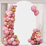 7.2FT Wedding Arch Cover Spandex Fitted Wedding Arch Stand Covers Round Top Chiara Arch Backdrop Cover for Birthday Party Ceremony Banquet Decoration White（Only Cover）