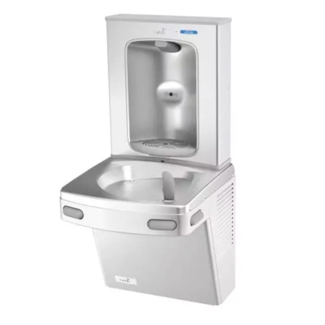 Oasis OPG8EBFSTN VersaCooler Water Drinking Fountain Wall Mount Indoor in Stainless Steel with Electric Bottle Filling Station, 8PH, ADA Compliant Water Cooler No VersaFilter18 D x 18