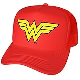 Popfunk Official Wonder Woman Classic Logo Foam Snapback Trucker Hat - Unisex for Men and Women