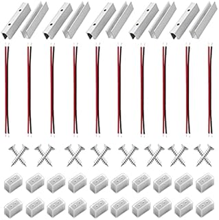 GAABUTEMA LED Neon Light Strips Accessories, 10Pcs Aluminum Channel, 10Pcs Wires, 20Pcs Screws, 20Pcs End Caps and for 12mmx6mm 12V Flex Neon Strip Light /Tube Installations Hose Wall Bracket