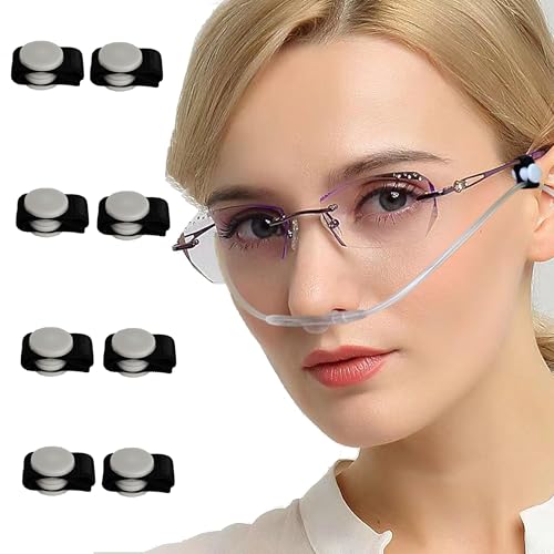 8PCS Oxygen Tube Holder for Glasses,Oxygen Nasal Cannula Clips for Ear Protection,Elastic and Retractable Oxygen Tube Clips for Glasses,Nasal Cannula Holder